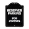 Signmission Designer Series-Reserved Parking For Visitors Black & White, 24" x 18", BW-1824-9759 A-DES-BW-1824-9759 - alternate 1